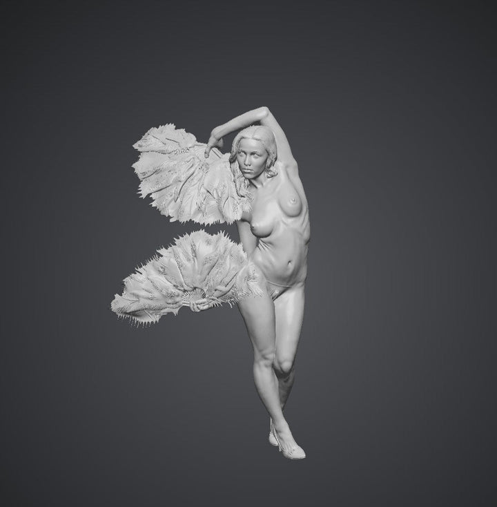 Painted-2204 Nude Burlesque Dancer