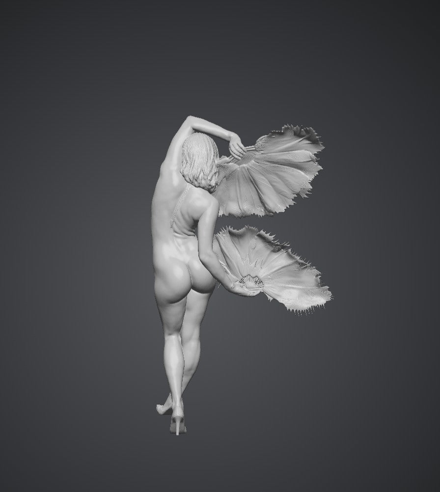 Painted-2204 Nude Burlesque Dancer