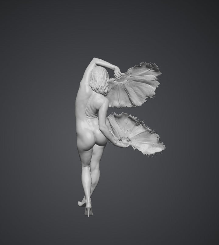 Painted-2204 Nude Burlesque Dancer