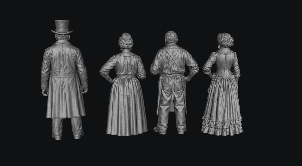 SW3335 American Wild  West Shop Keepers-Undertaker-Bar Girl