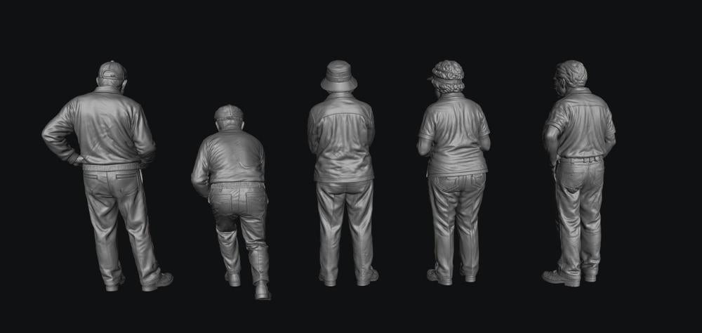 SW9352 Grass Lawn Bowls Figures