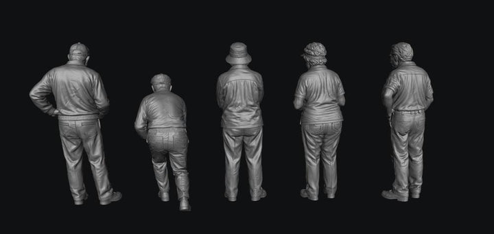 SW9352 Grass Lawn Bowls Figures