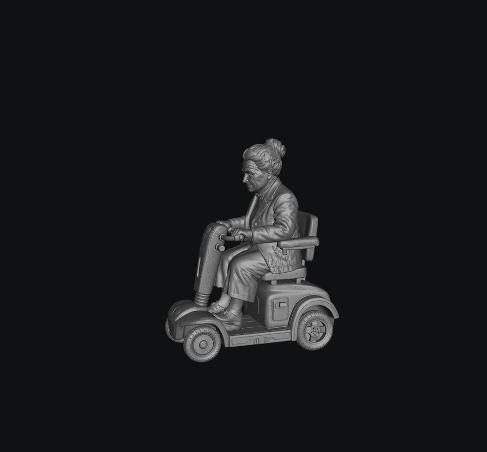 SW9524 Female Pensioner B on Electric Scooter