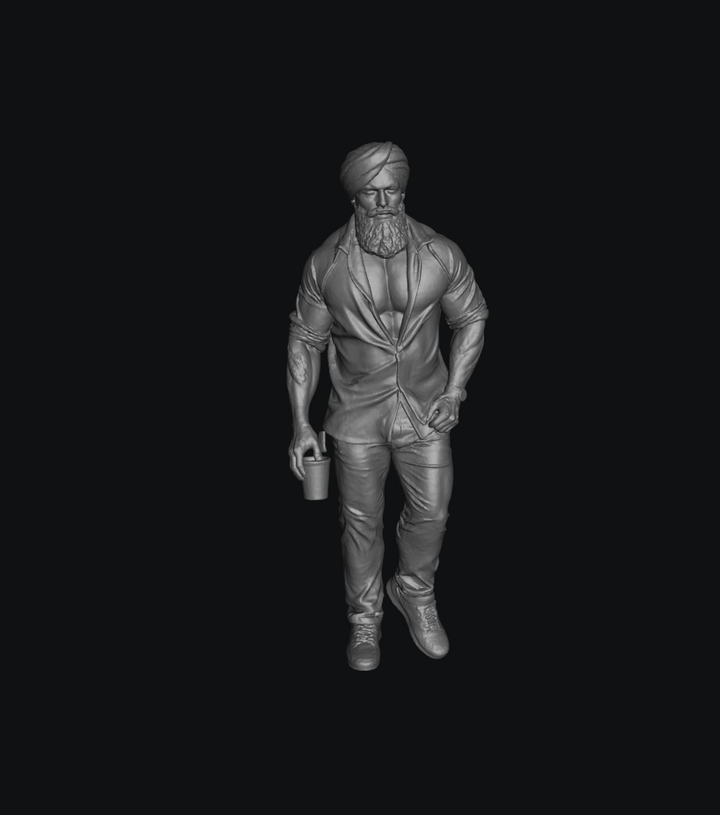 SMF8197 Male Sikh Gentleman Walking