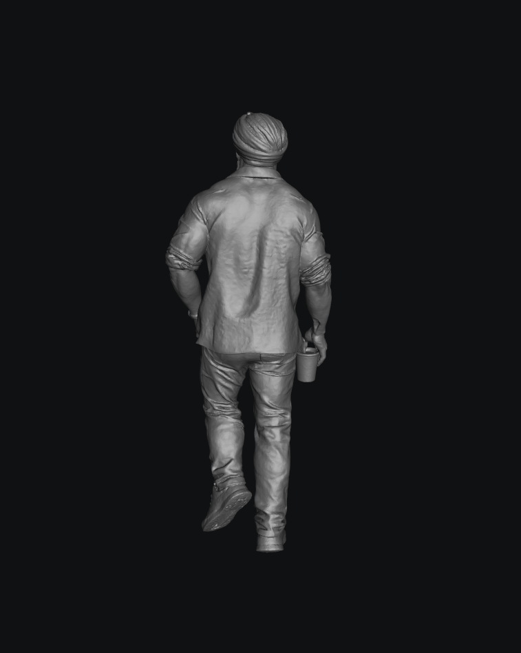 SMF8197 Male Sikh Gentleman Walking