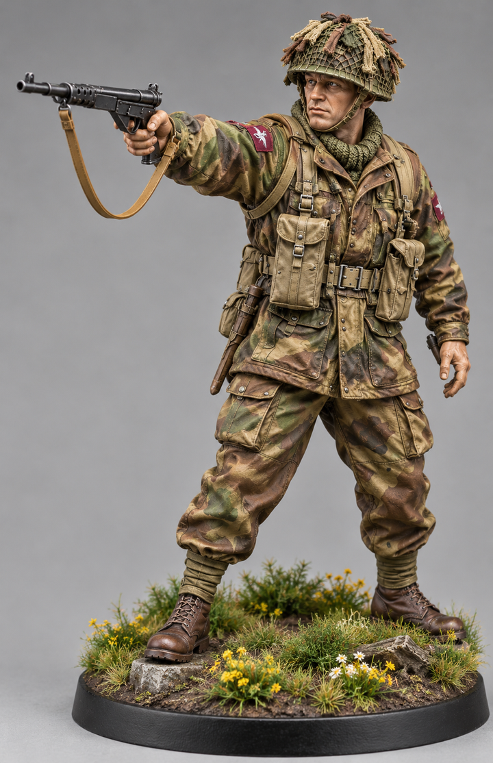 WB-UKP-001 British Paratrooper Officer Standing 1 HD