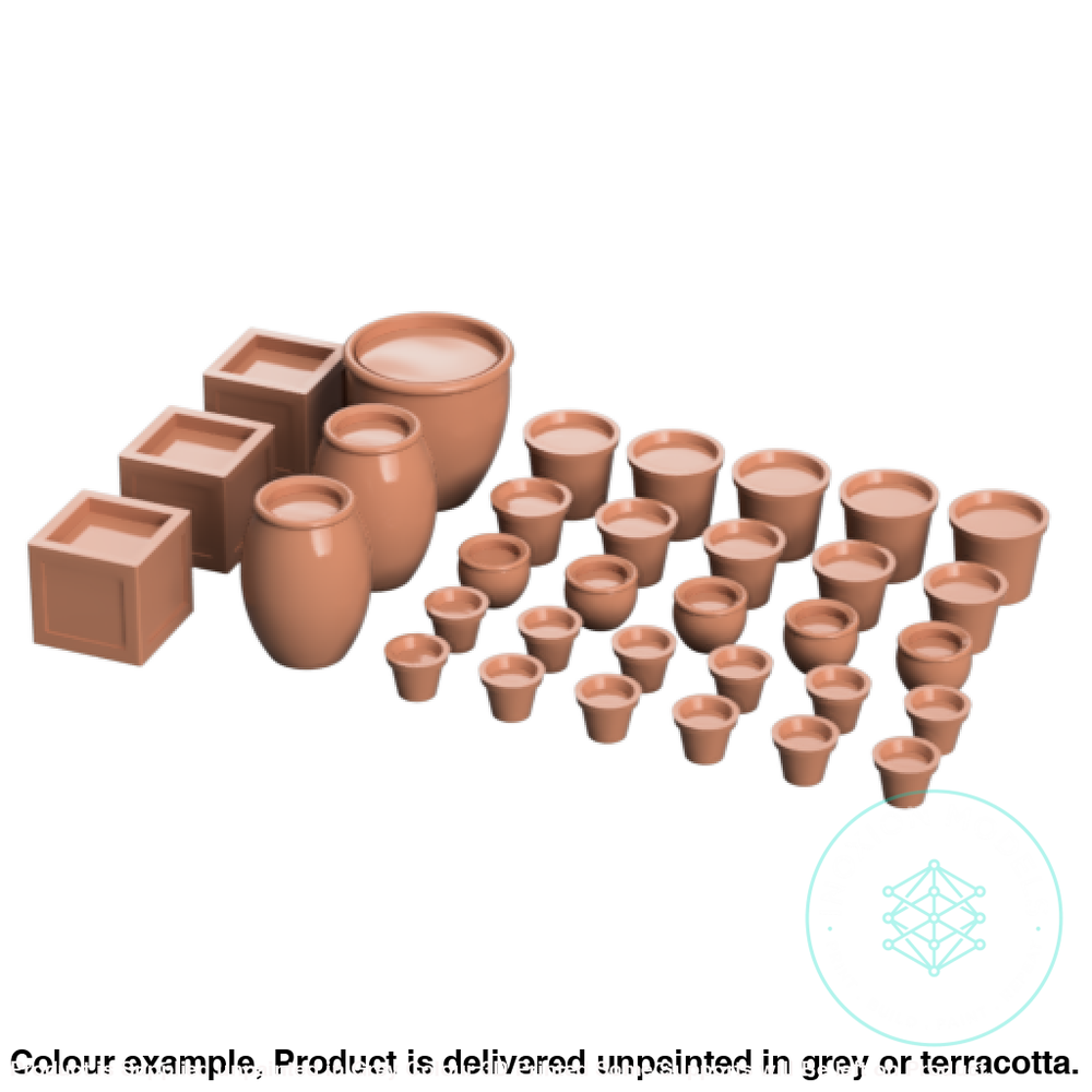 Do001A – Filled Plant Pots O Scale Accessory