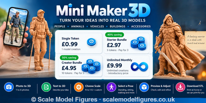 Mini Maker 3D | Photo to 3D Models &amp; Custom STL Files - Figure