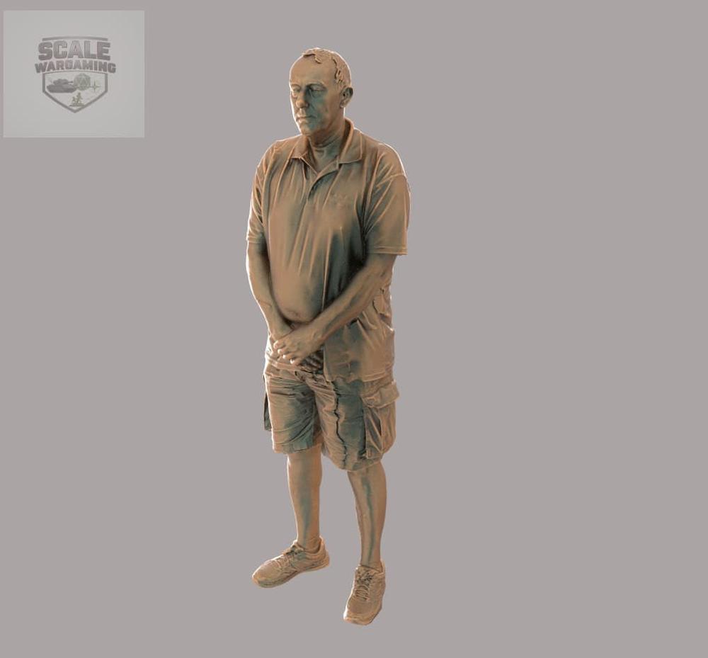 MM2069 Male Hands in Front Waiting for Bus/Train Figure