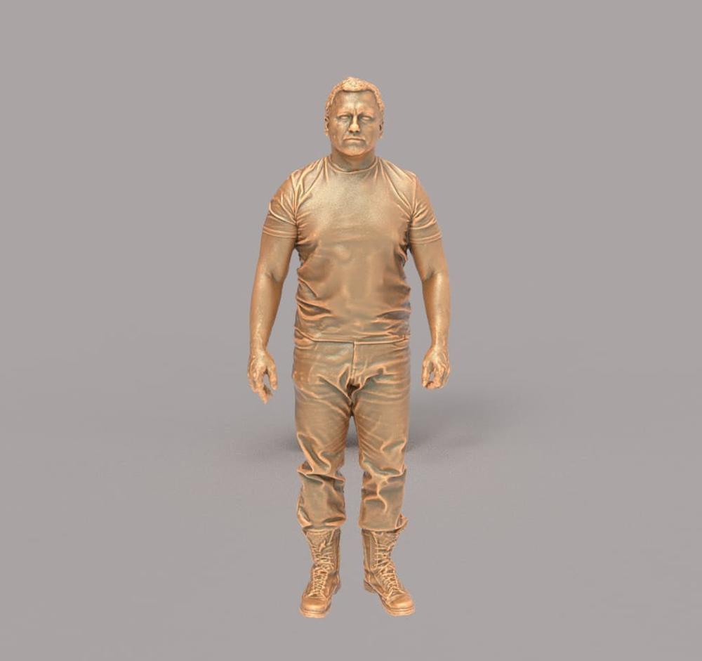 132s-0102 Male Farmer Figure