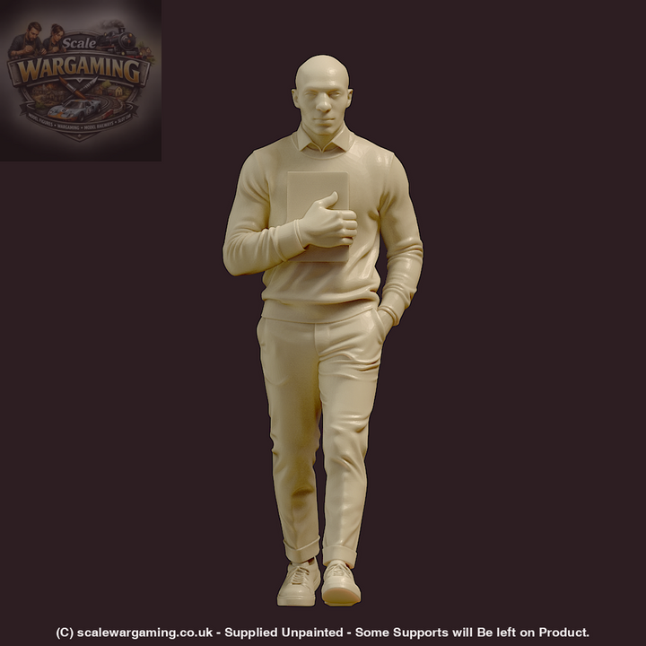 MM4188 Bald Male Walking Figure