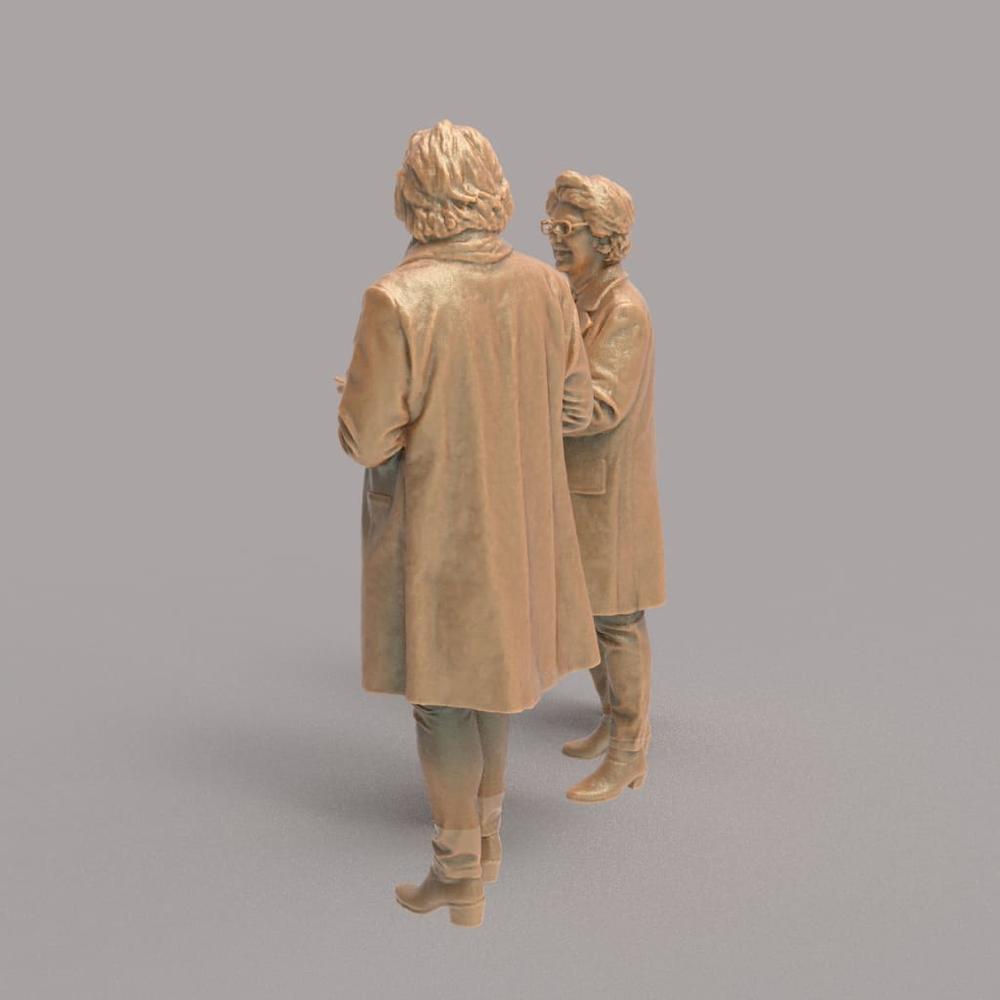 MM4299 2 Older Females Chatting Figure