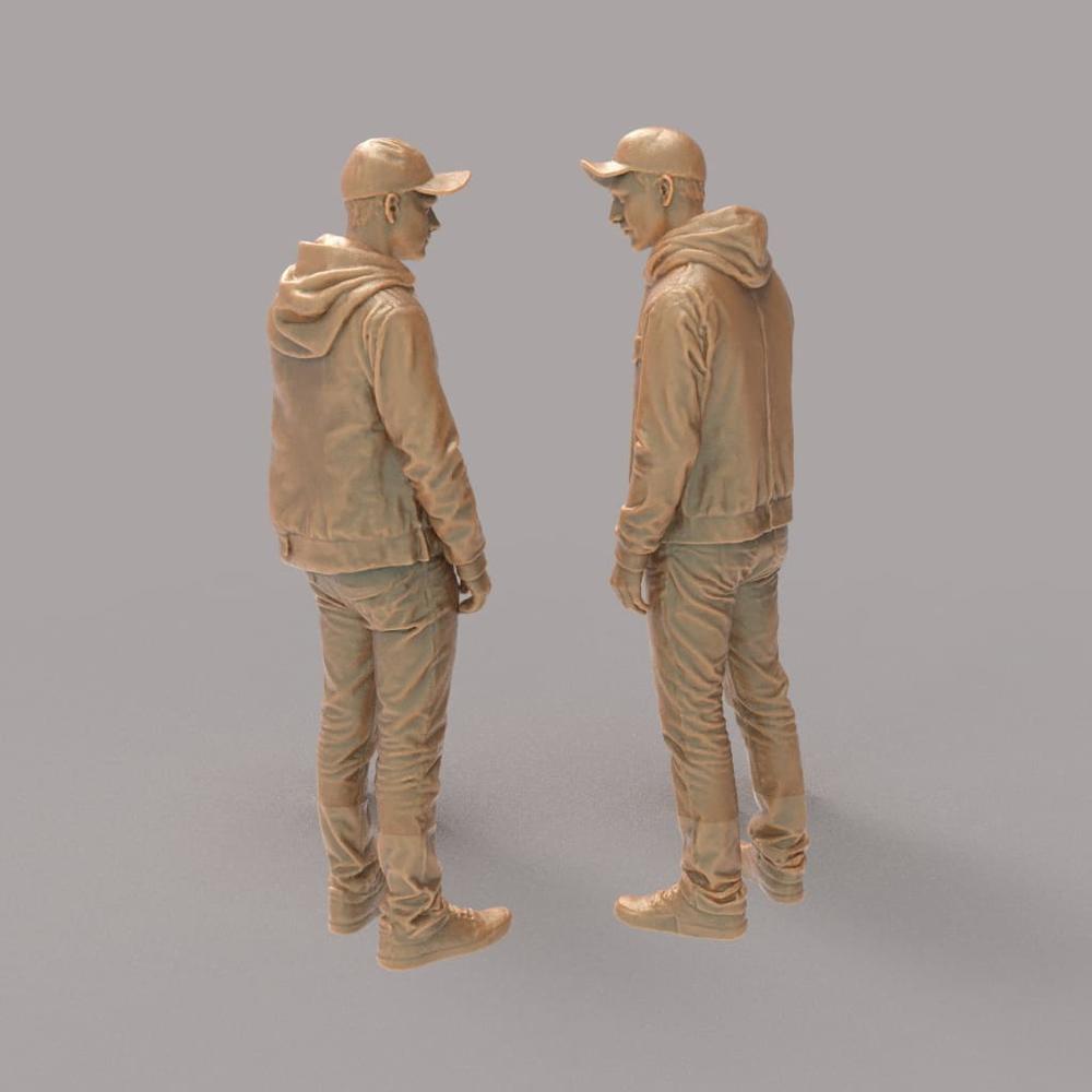 MM4325 2 Young Lads Chatting Figure