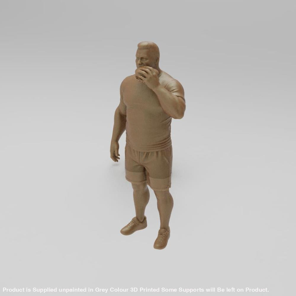MM4408 Large Male eating burger Figure