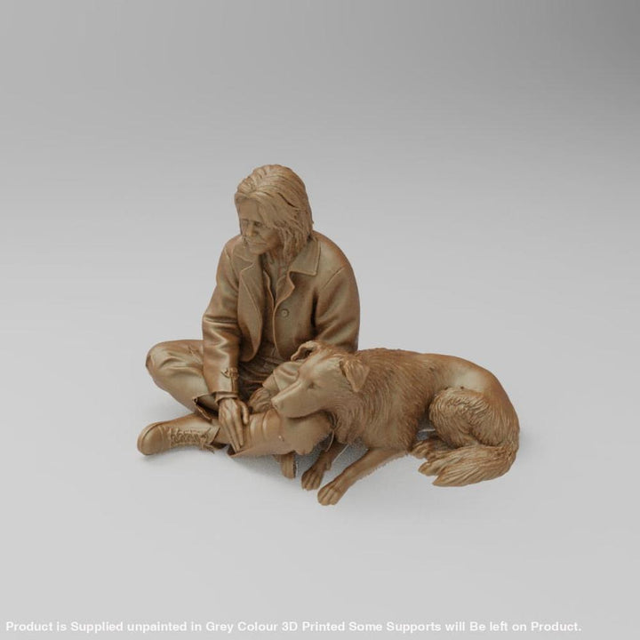 MM4413 Female and Dog begging Figure