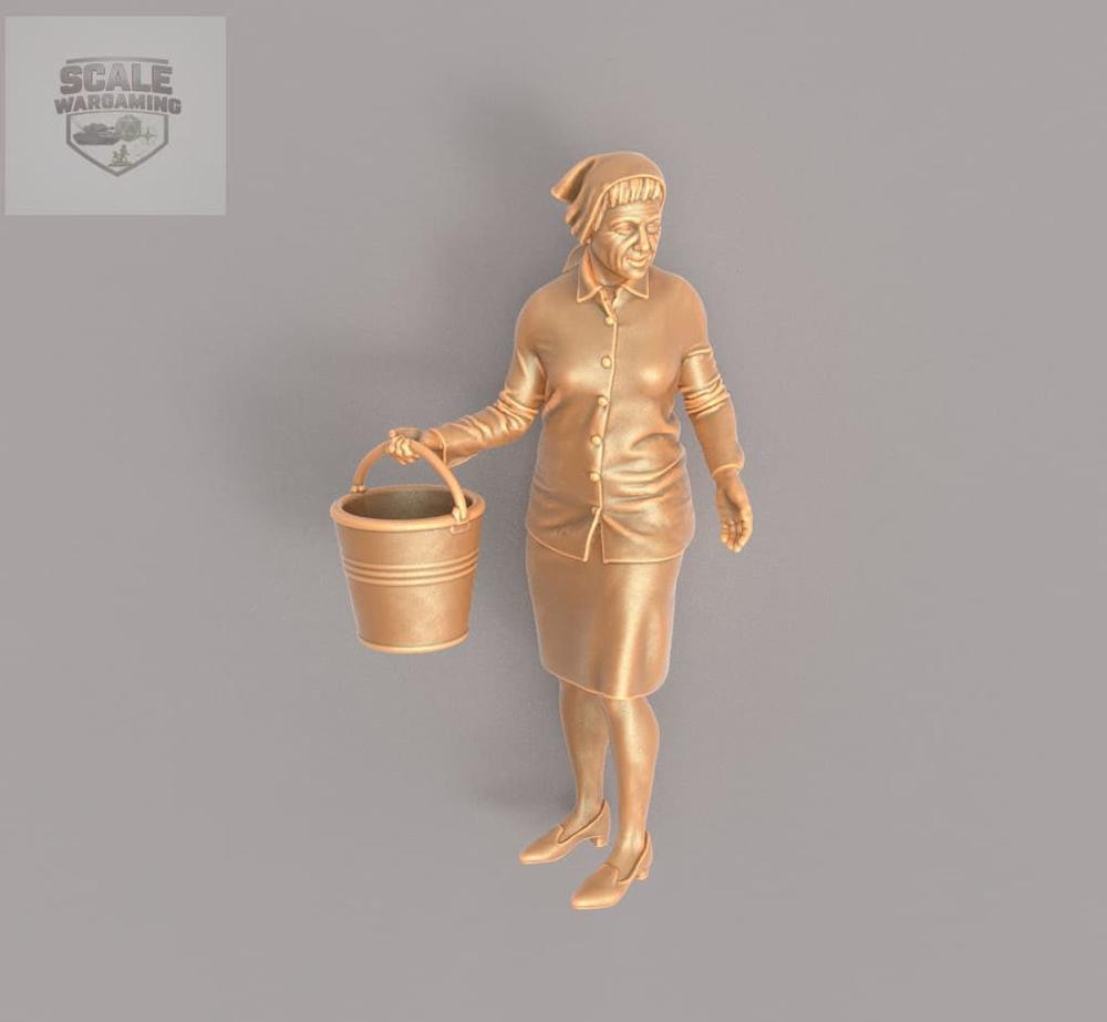 MM558 1940’s Style Lady with Bucket Figure