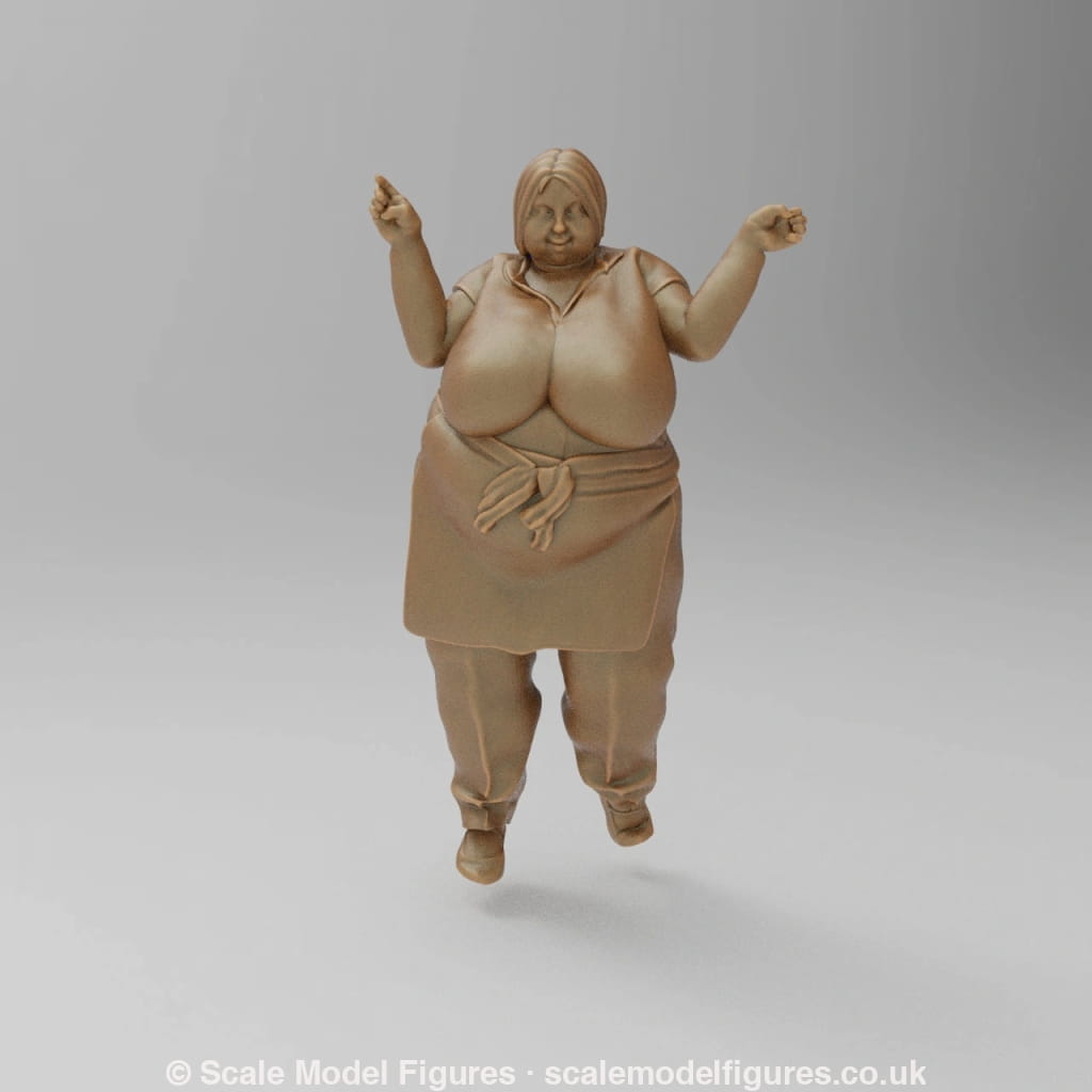 SW1100 Large Waitress Hands Up - Figure