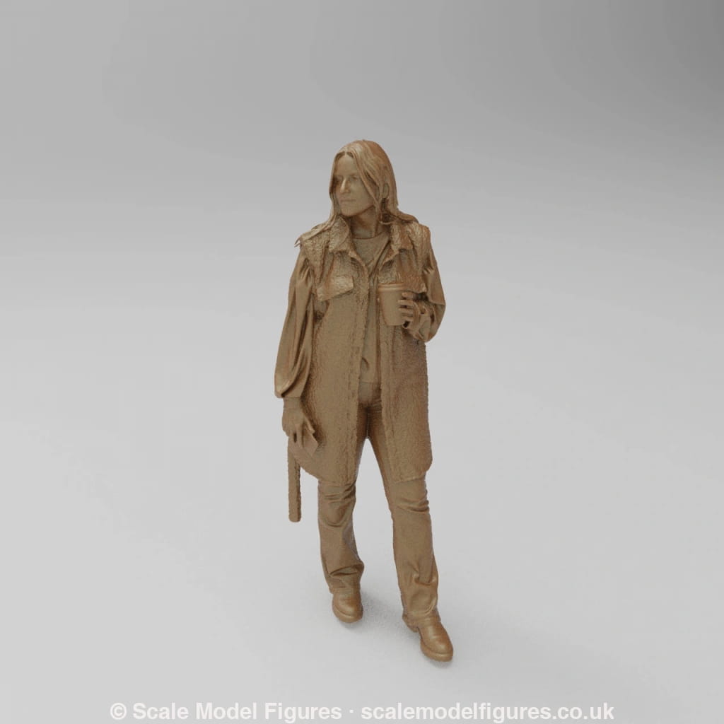 SW1184 Young Girl wearing Raincoat - Figure