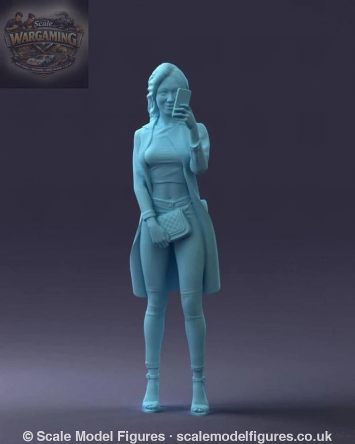 Smart Girl Taking Selfie Figure