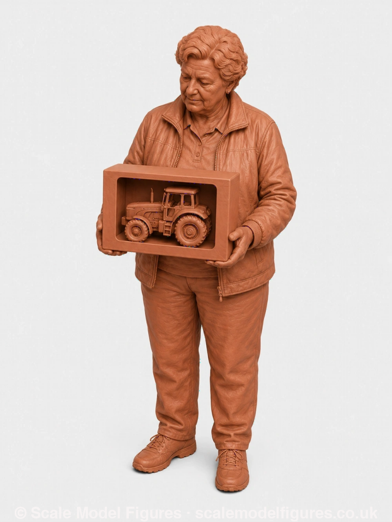 SMF2215 Lady With large Tractor model - Figure