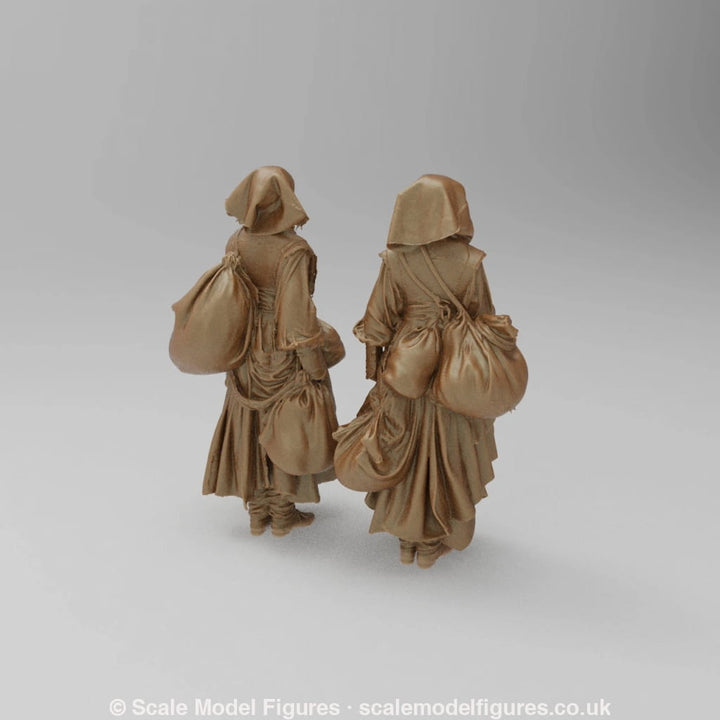 SW3091 2 Medieval Girl Pilgrims - Figure