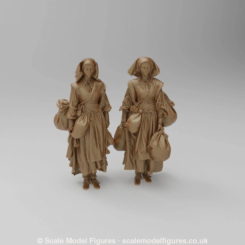 SW3091 2 Medieval Girl Pilgrims - Figure