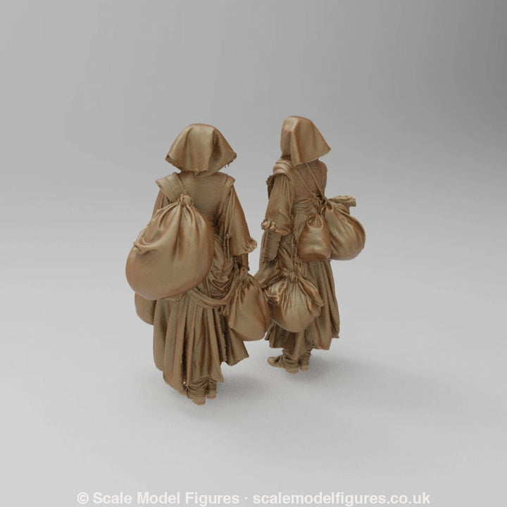 SW3091 2 Medieval Girl Pilgrims - Figure
