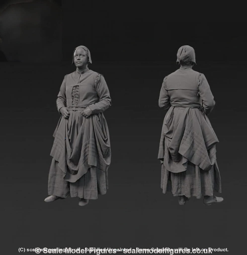 132s-0116 Medieval female Figure