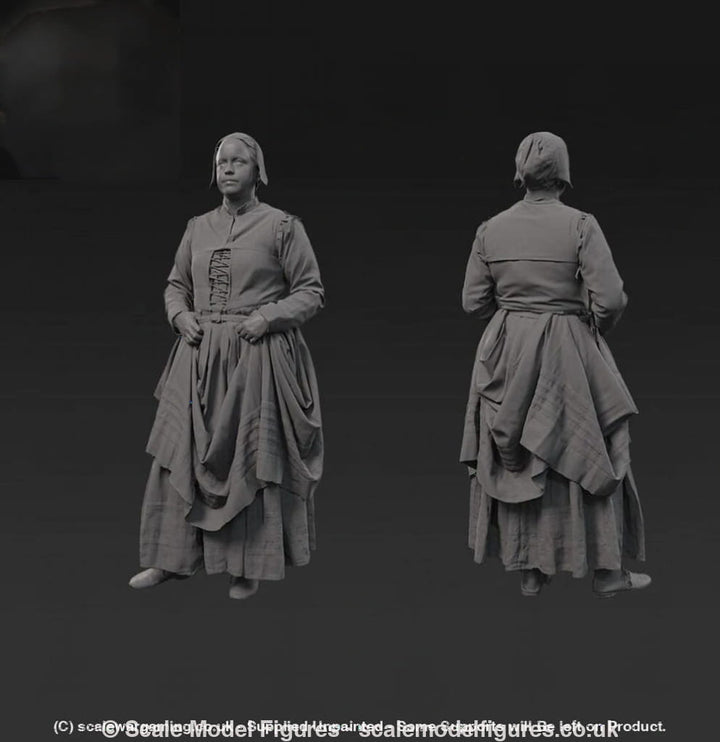 132s-0116 Medieval female Figure