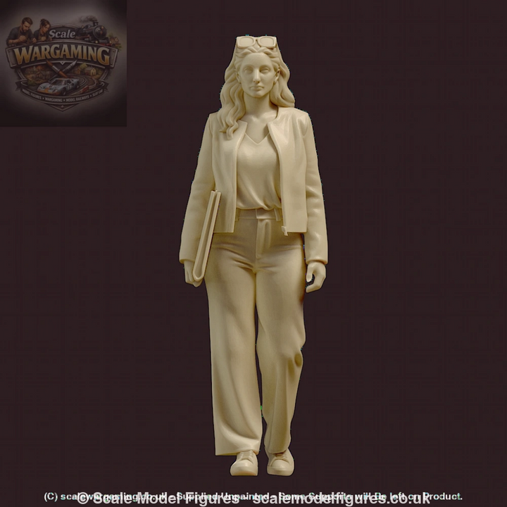 MM4171 Young Female Walking with Folder Figure