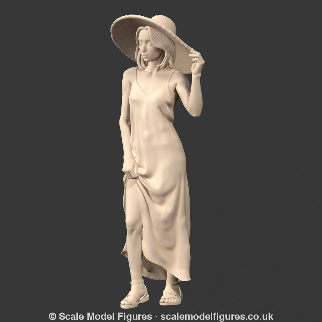 MM4227 Female in Summer Dress and Hat - Figure