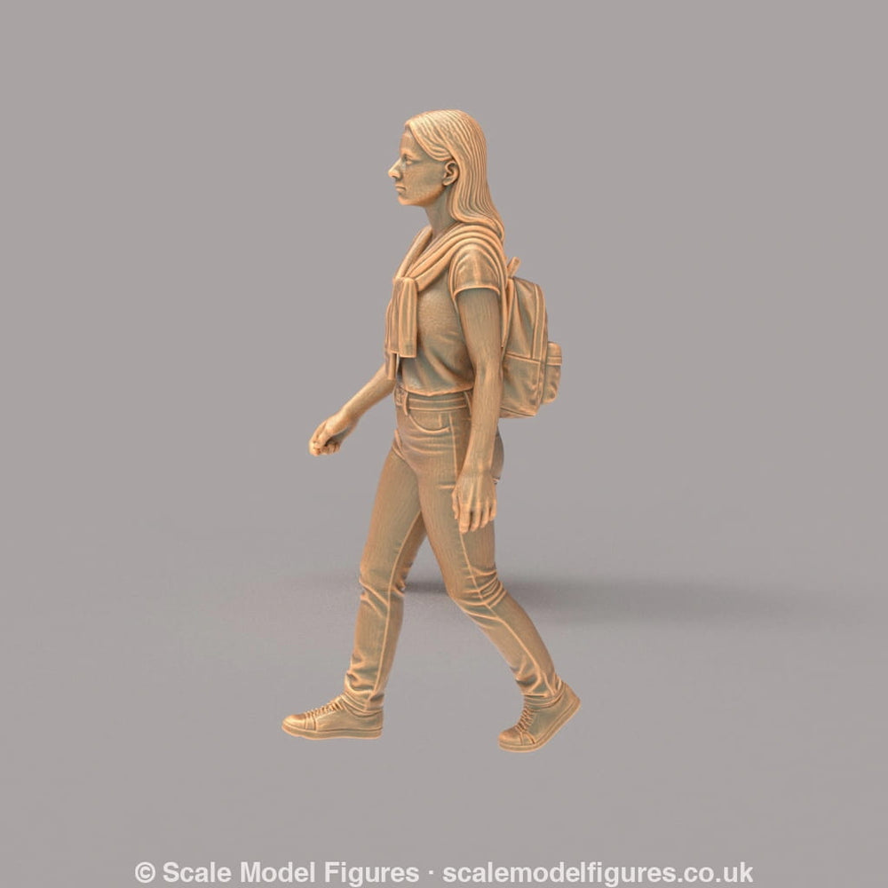 MM4273 Female Walking with Backpack Figure