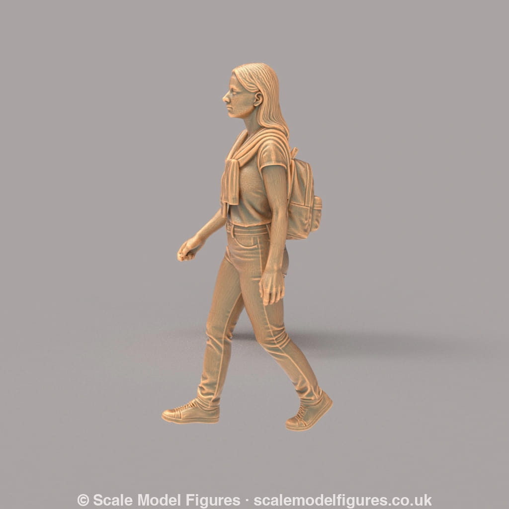 MM4273 Female Walking with Backpack Figure