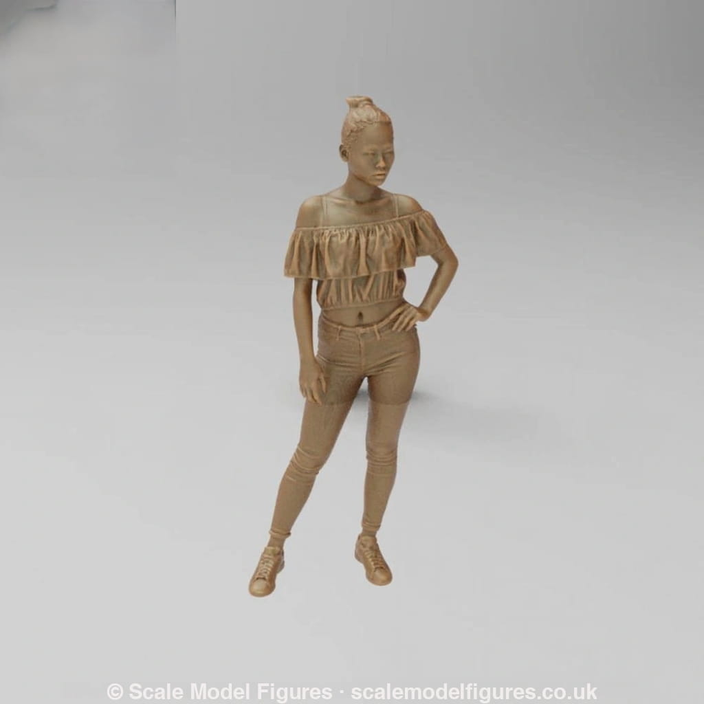 SW451 Asian Female With Frilly Top - Figure