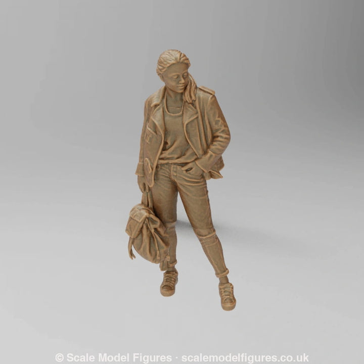 SW8181 Young Girl wearing Leather Jacket - Figure
