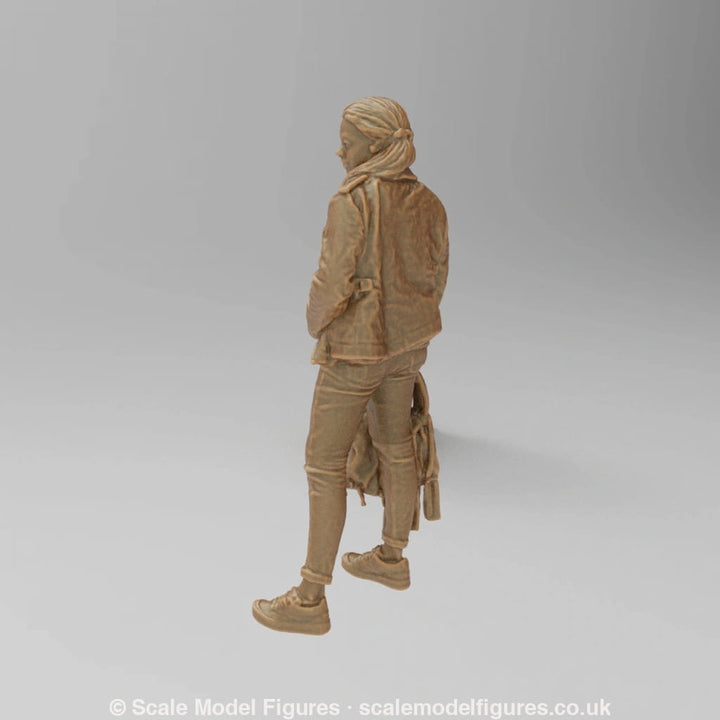 SW8181 Young Girl wearing Leather Jacket - Figure