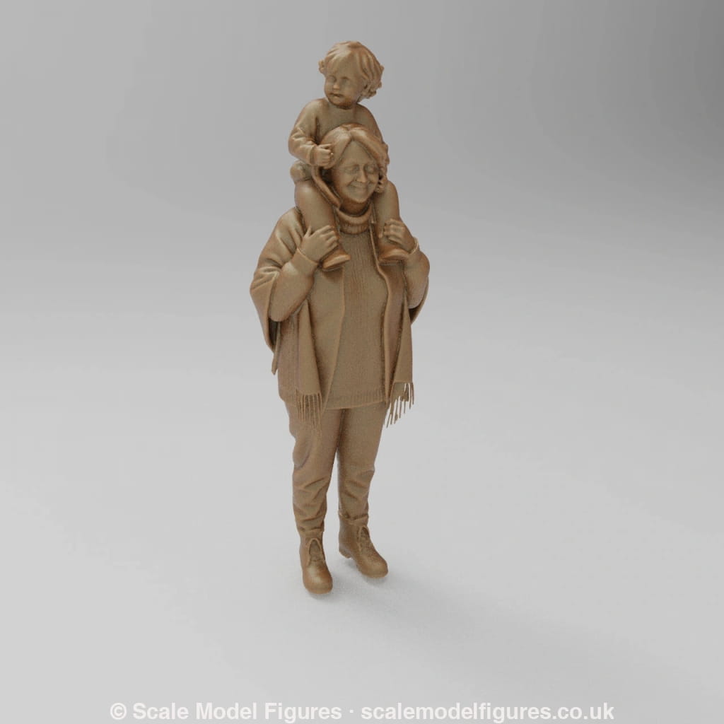 SW8183 Grandma with Child on Shoulders - Figure