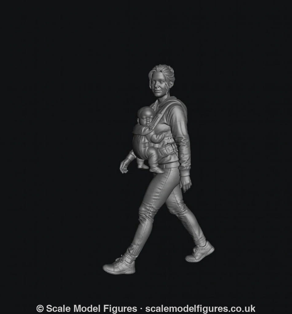 SMF8300 Mum Carrying Baby in Harness - Figure