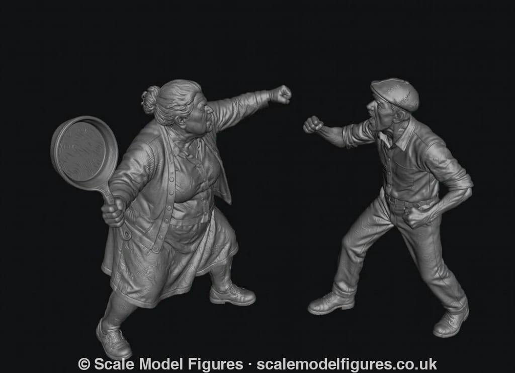 SMF8337 Angry Pensioner Couple Standoff - Figure