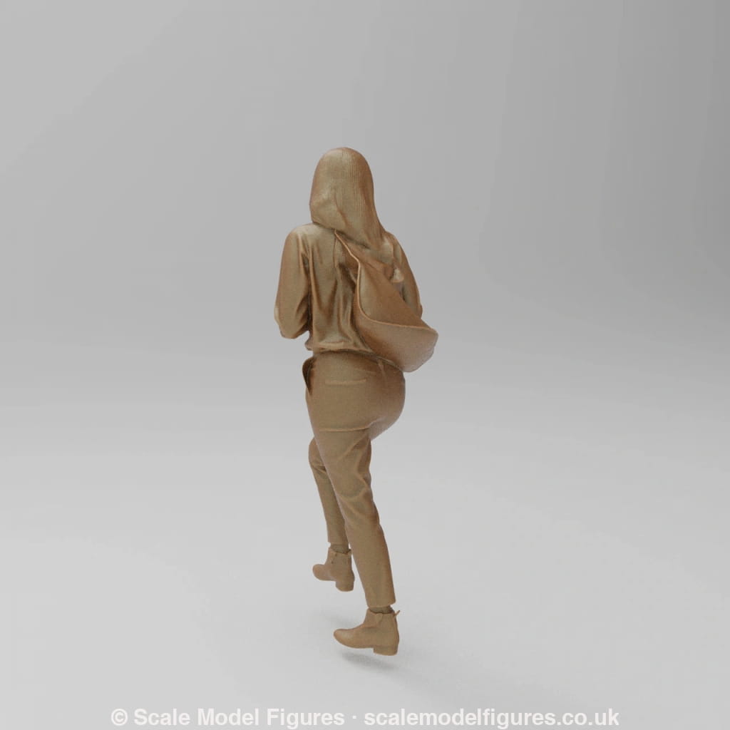 SW9123 Girl with coffee on stairs - Figure
