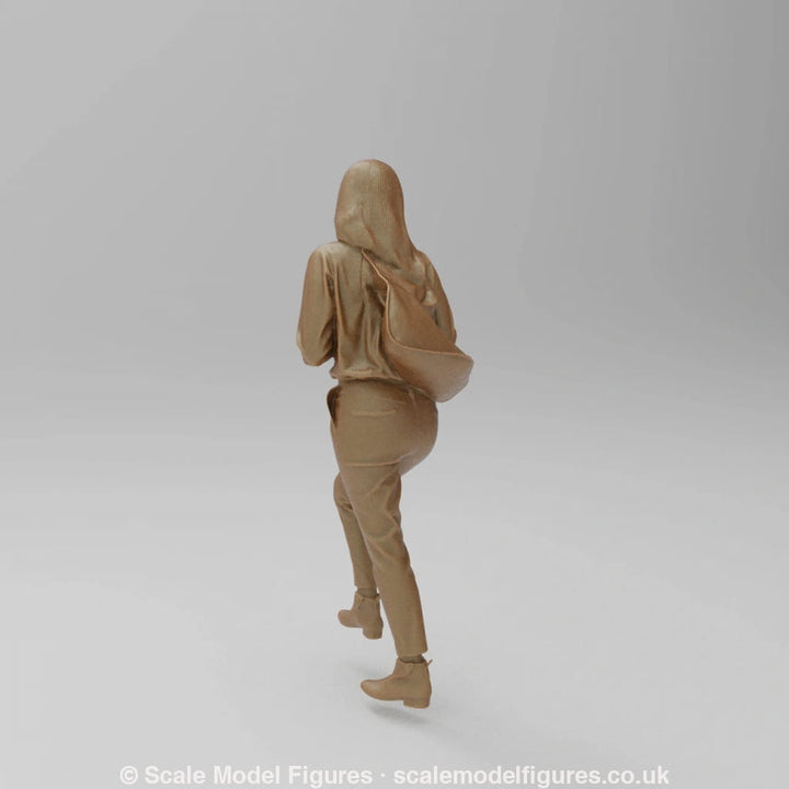 SW9123 Girl with coffee on stairs - Figure