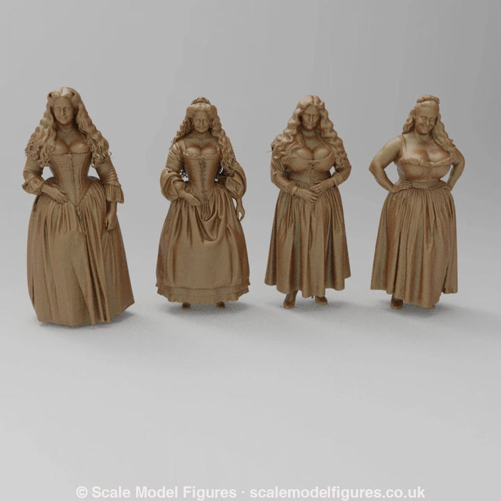 SW9125 4 Medieval Busty Girls - Figure