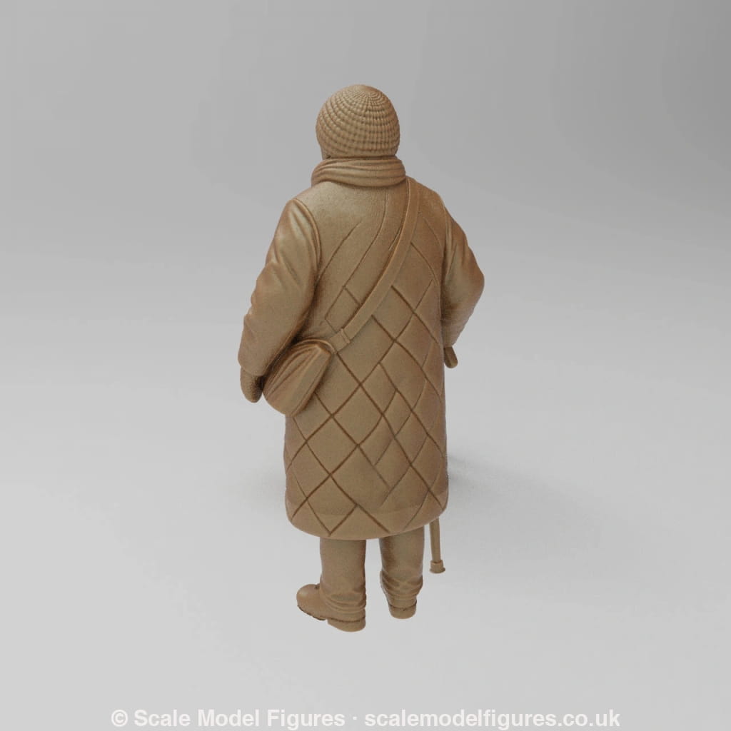 SW9155 Female Pensioner in Winter Coat - Figure