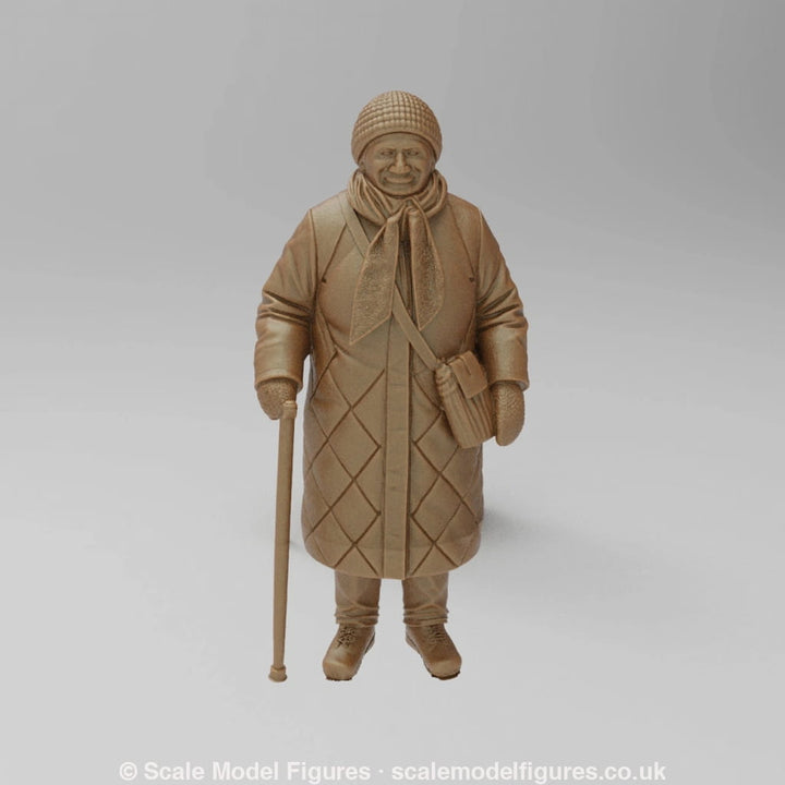 SW9155 Female Pensioner in Winter Coat - Figure