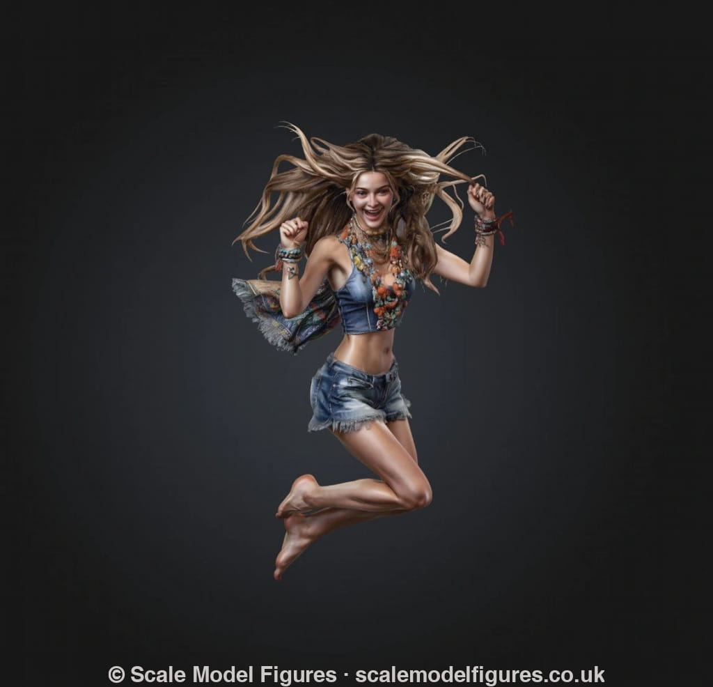 SW9215 Girl Leaping into the Air - Figure