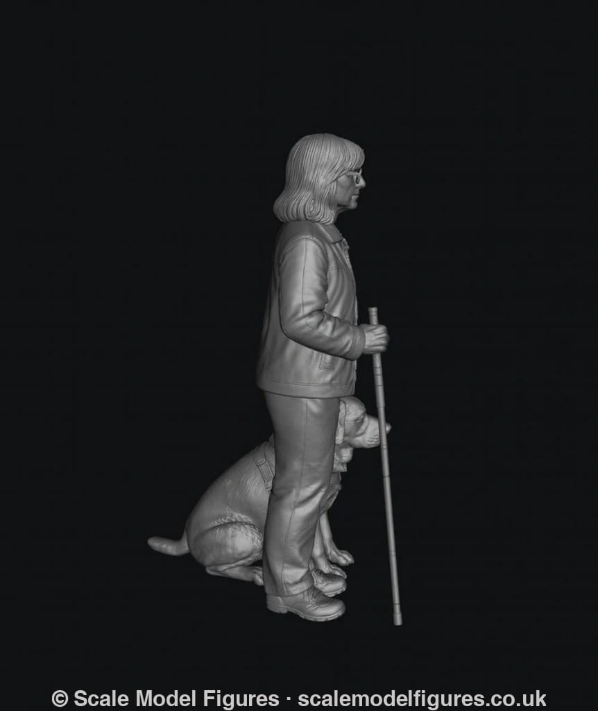 SMF9355 Blind Women and Guide Dog - Figure