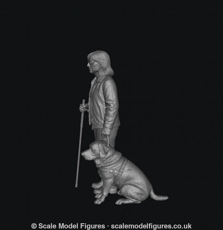 SMF9355 Blind Women and Guide Dog - Figure