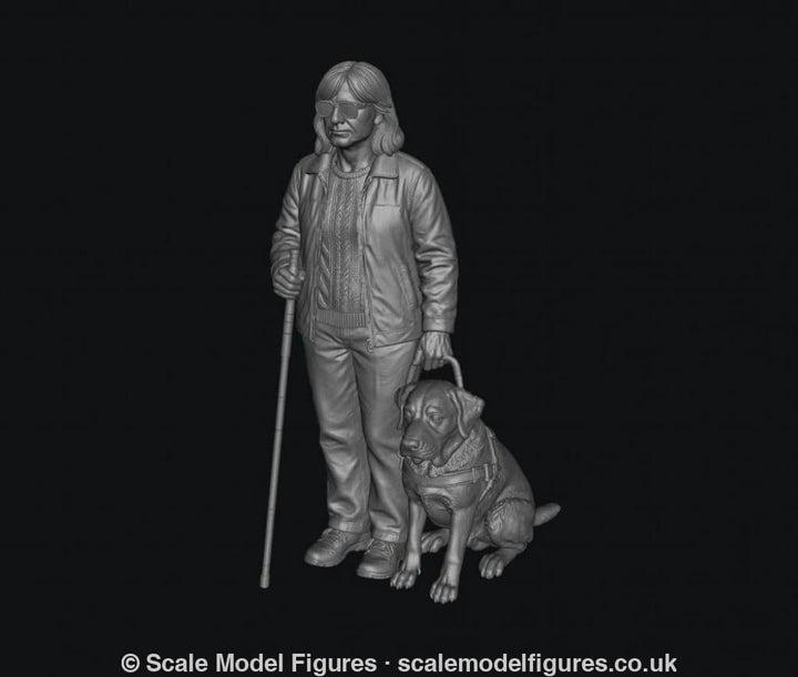 SMF9355 Blind Women and Guide Dog - Figure