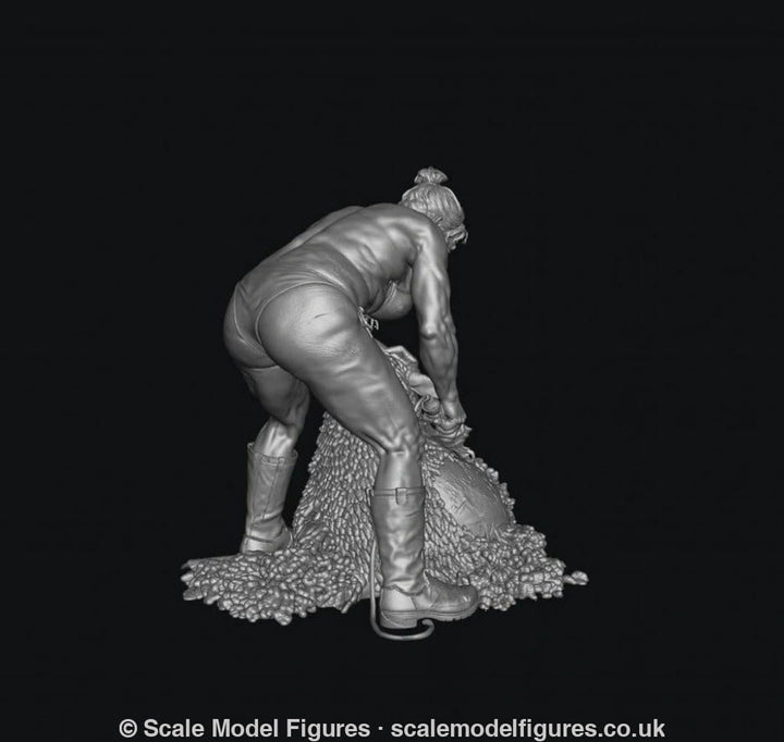 SMF9504 Female Farmer wearing Bikini Sheering Sheep - Figure