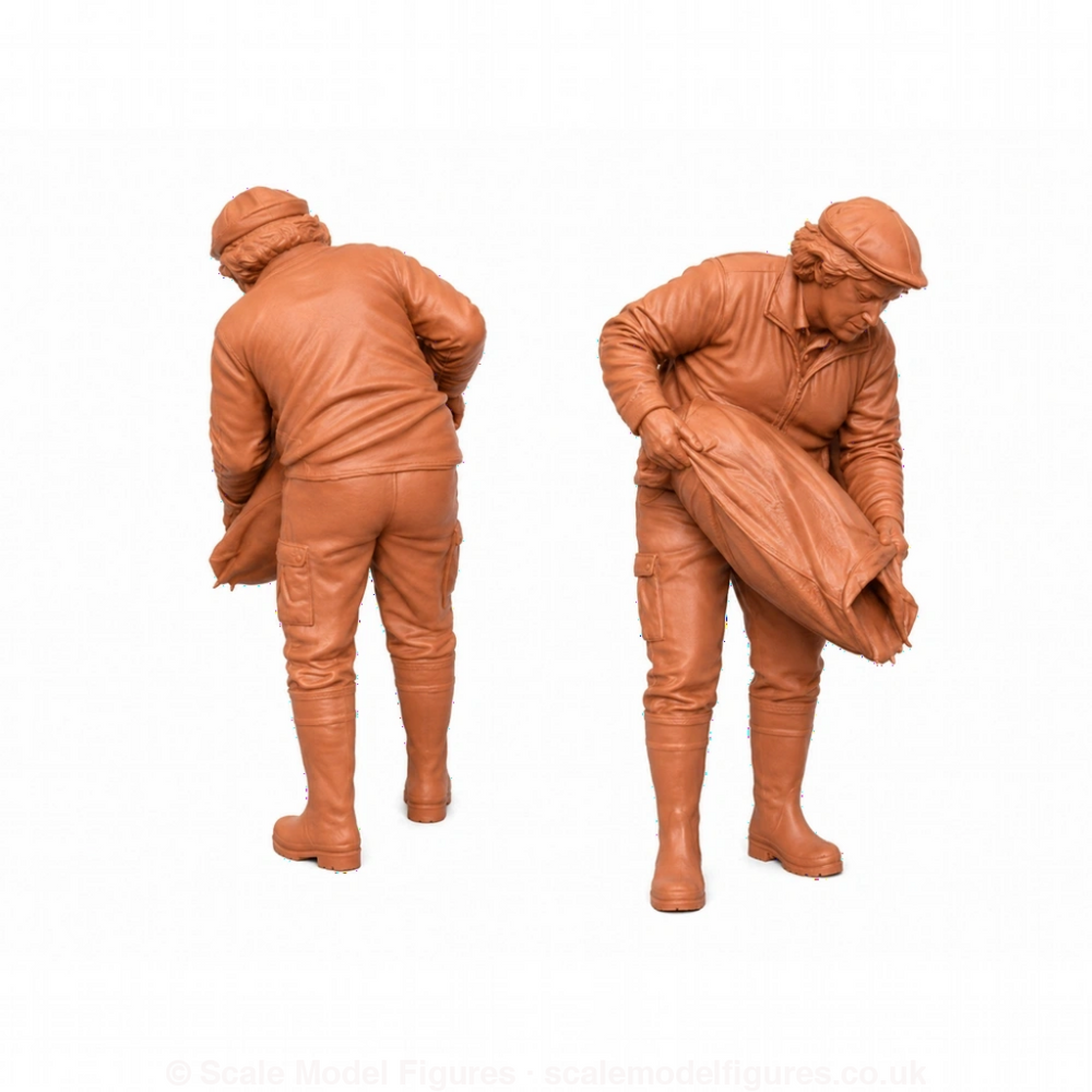 SMF9521 Female Farmer feeding live stock - Figure